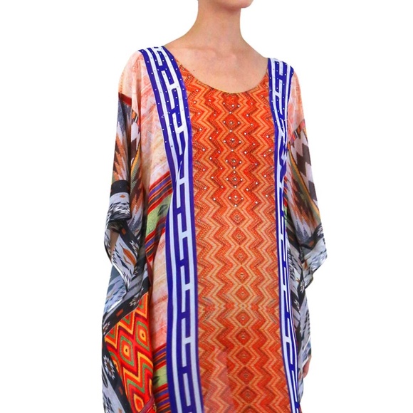 Caftans -Women's Kaftan Dress - Colors Of Fashion - Picture 5 of 5
